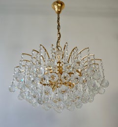 Glass Crystal Chandelier by Christoph Palme, Germany, 1970s