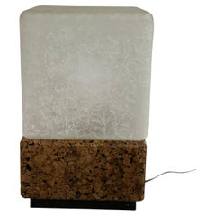 Glass Cube Light with Cork Bottom 