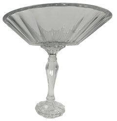 Glass cut glass tazza