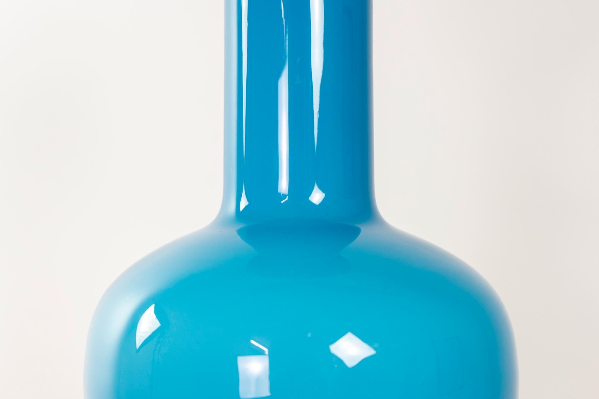 Blown Glass Glass Danish Gluvas Vase by Holmegaard For Sale