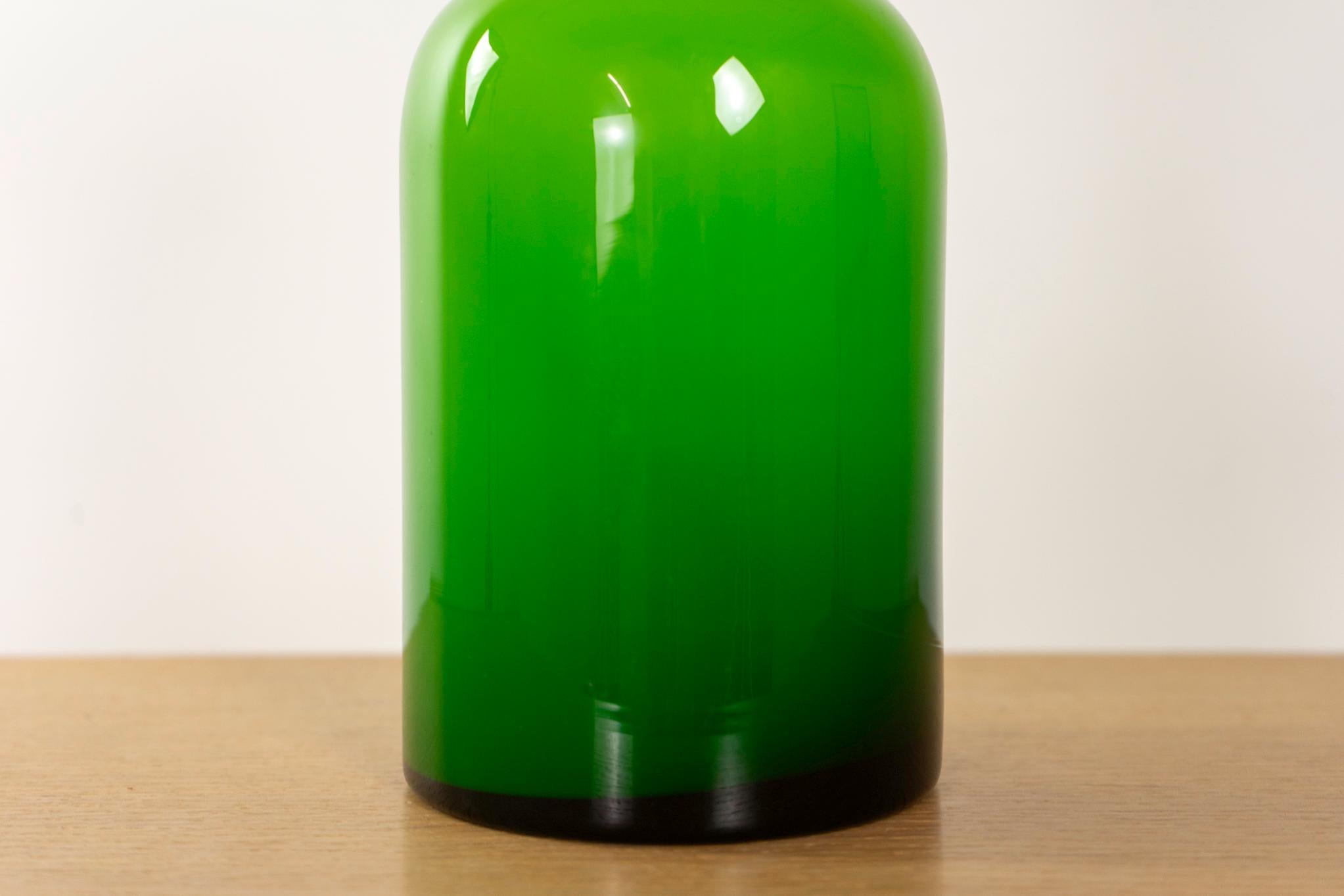 Blown Glass Glass Danish Gluvas Vase by Holmegaard For Sale