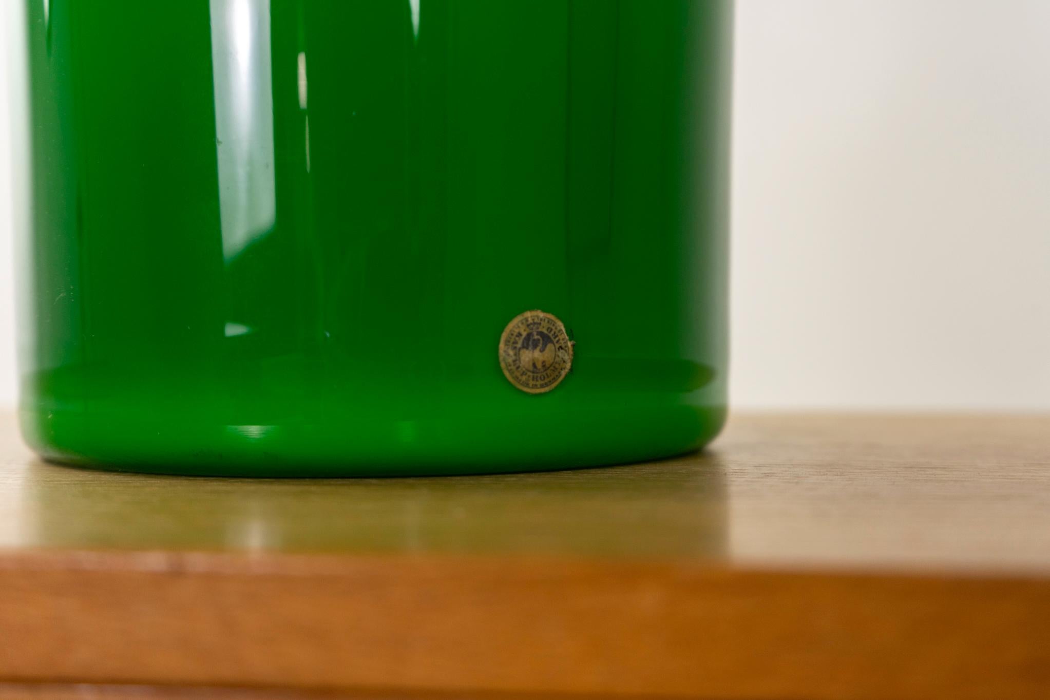 Verre brun Vase en verre danois Gluvas par Holmegaard en vente