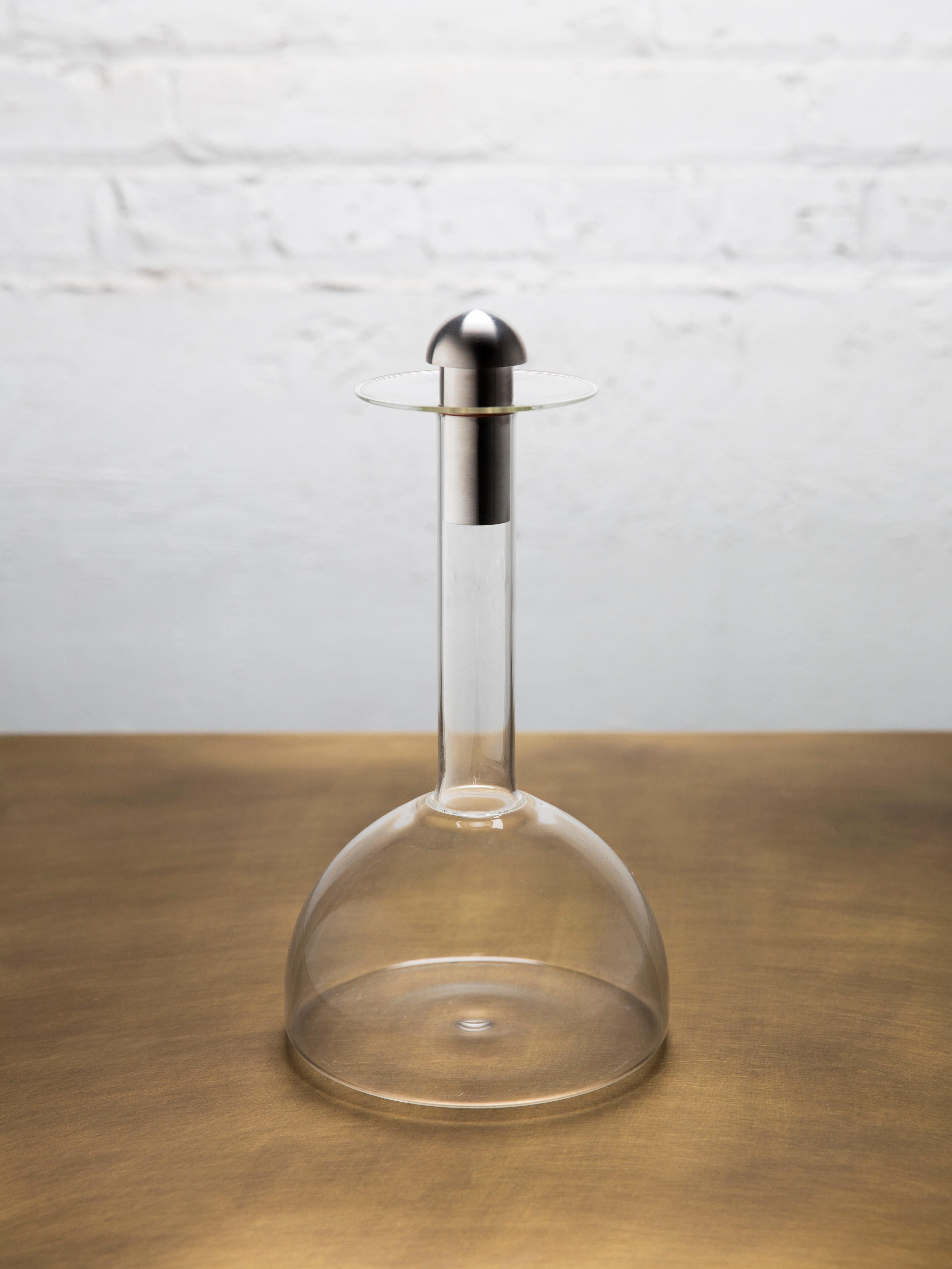 Post-Modern Glass Decanter by Gentner Design For Sale