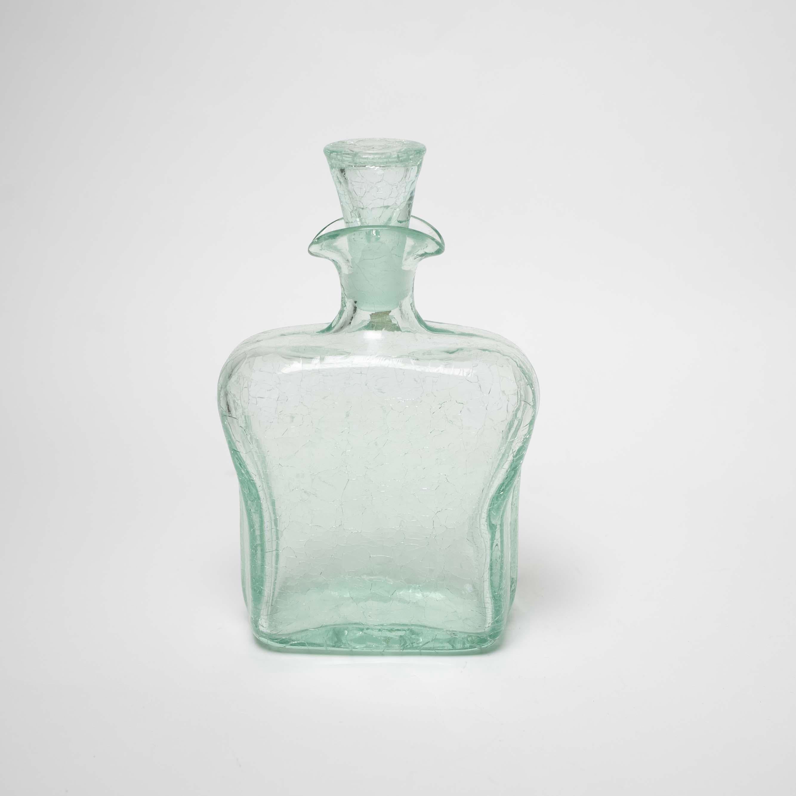 Glaskaraffe von Ture Berglund für Stockholm Skansens Glasbruk, Schweden, um 1940 im Angebot 3