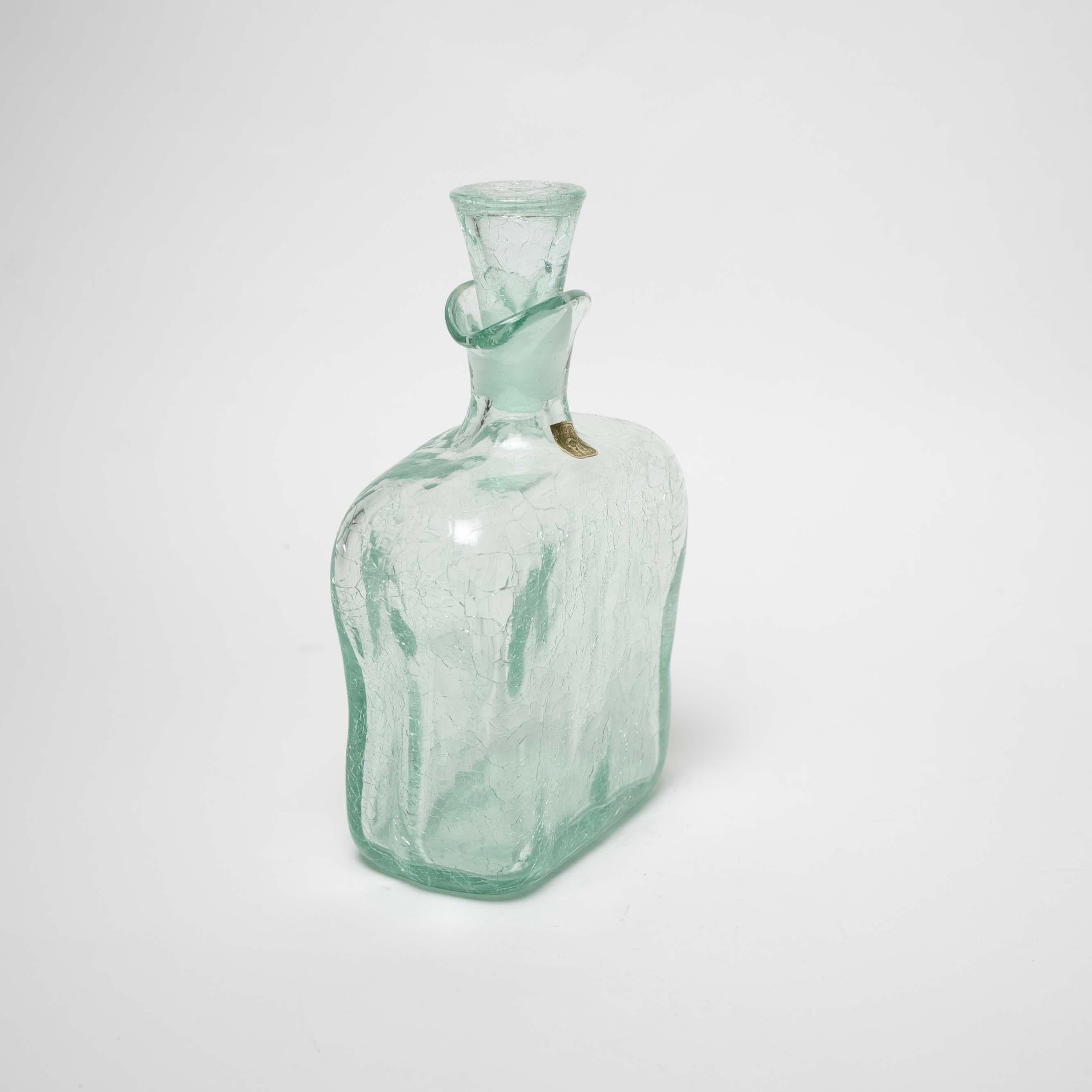 Glaskaraffe von Ture Berglund für Stockholm Skansens Glasbruk, Schweden, um 1940 im Angebot 4