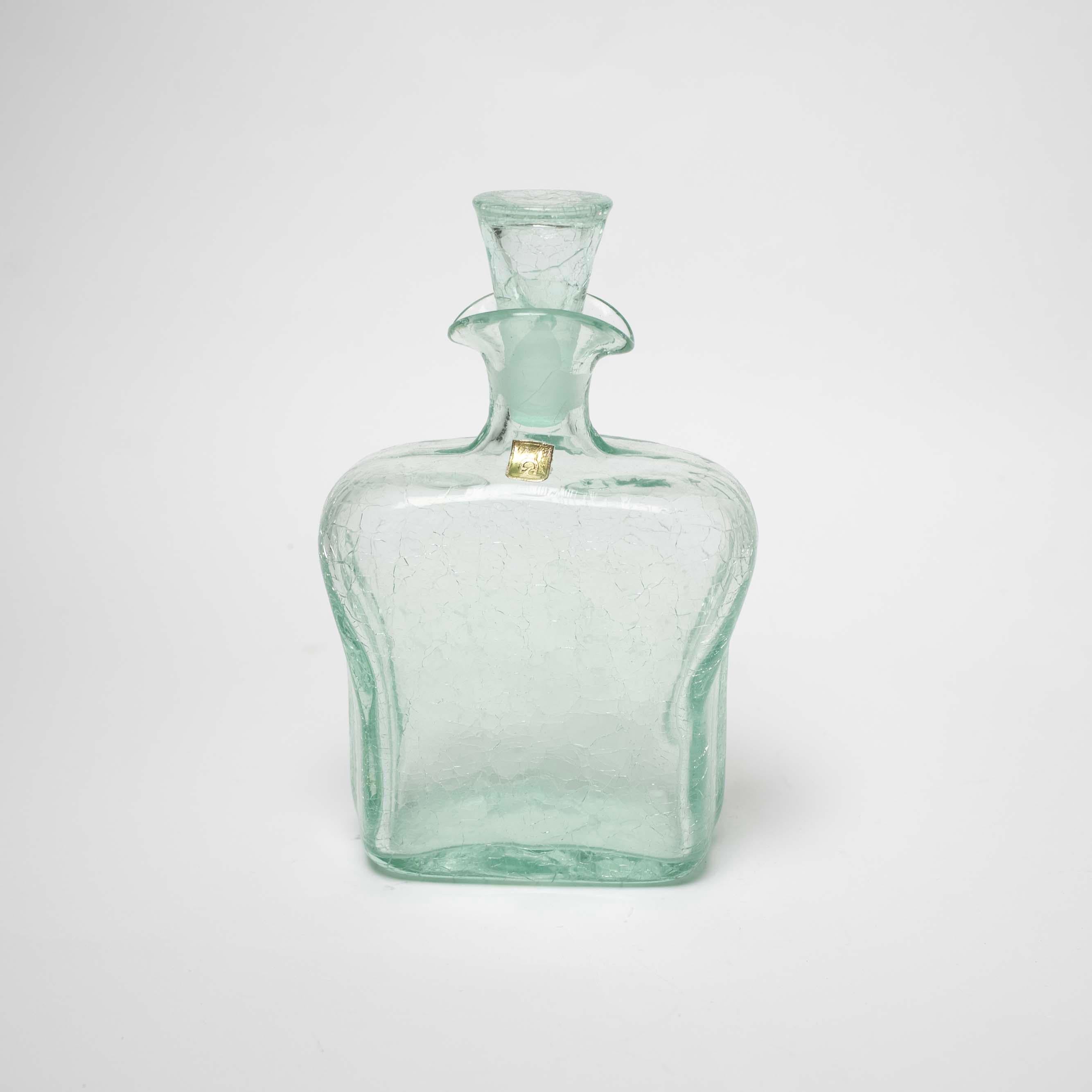 Glaskaraffe von Ture Berglund für Stockholm Skansens Glasbruk, Schweden, um 1940 im Angebot 5