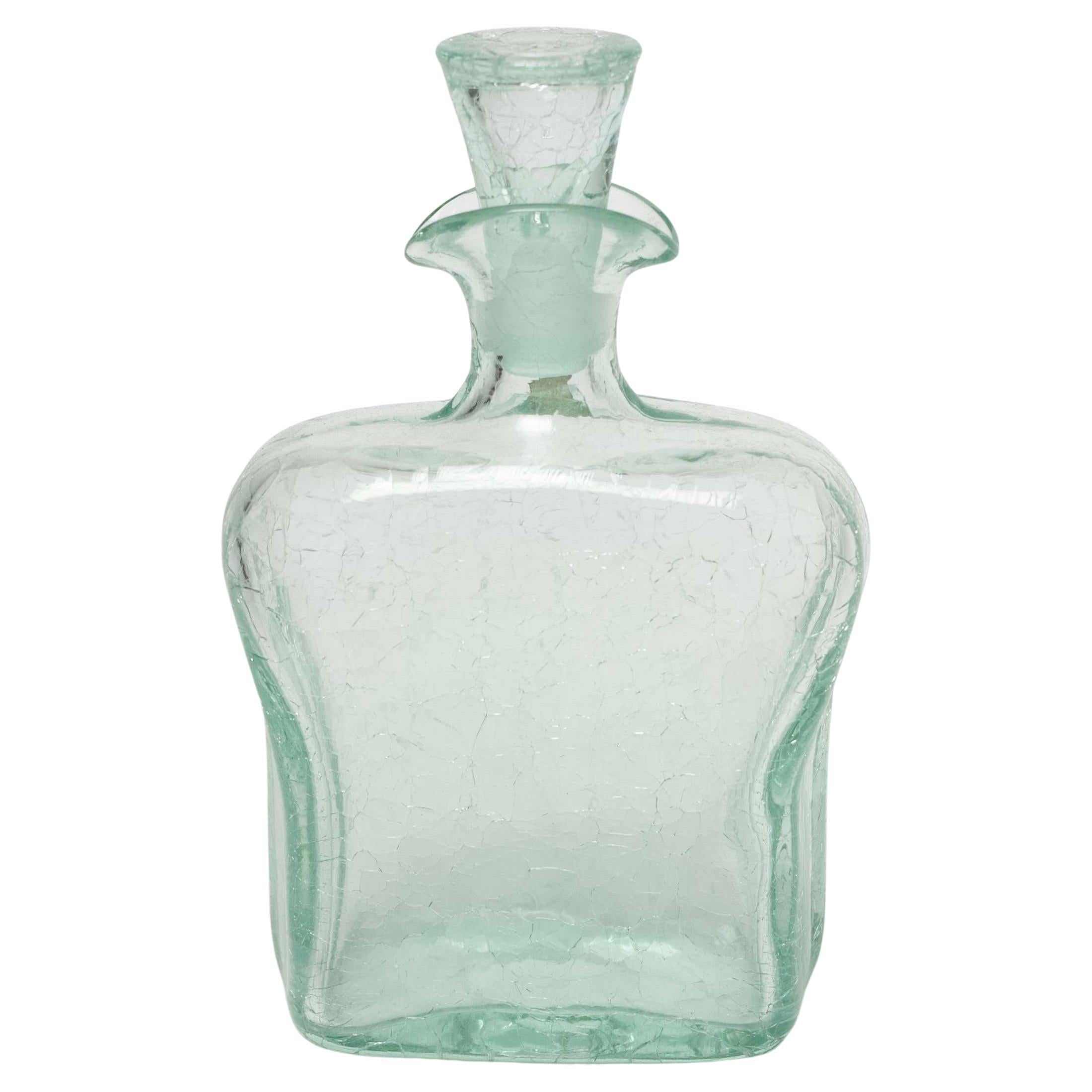 Glaskaraffe von Ture Berglund für Stockholm Skansens Glasbruk, Schweden, um 1940 im Angebot