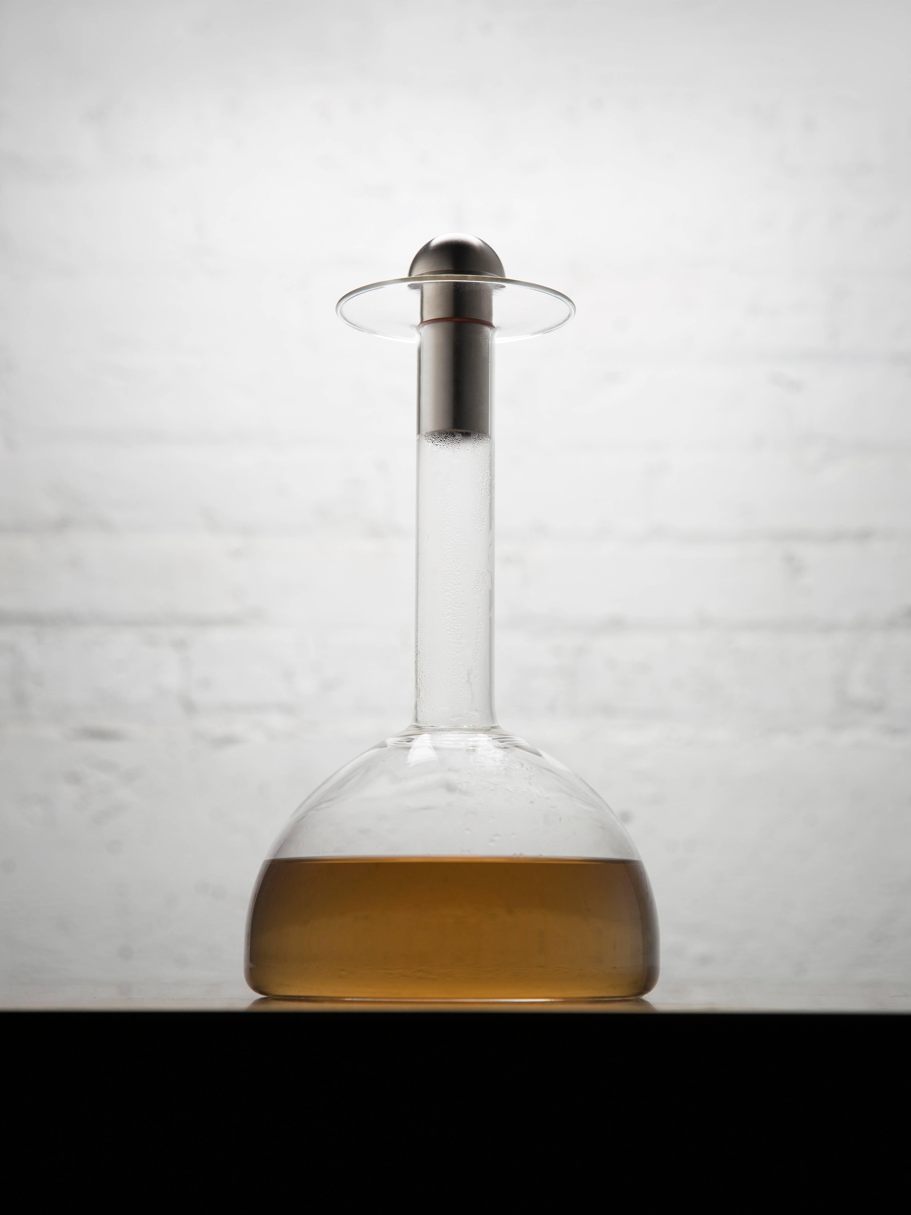American Glass Decanter, Completely Handcrafted in Chicago For Sale