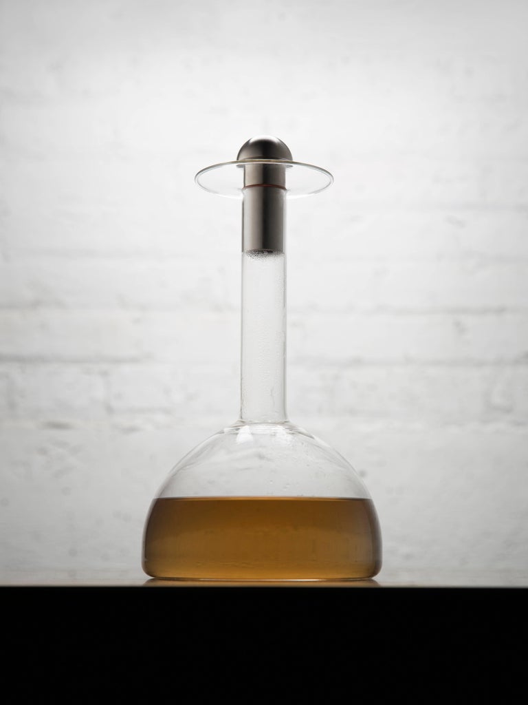 American Glass Decanter, Completely Handcrafted in Chicago For Sale
