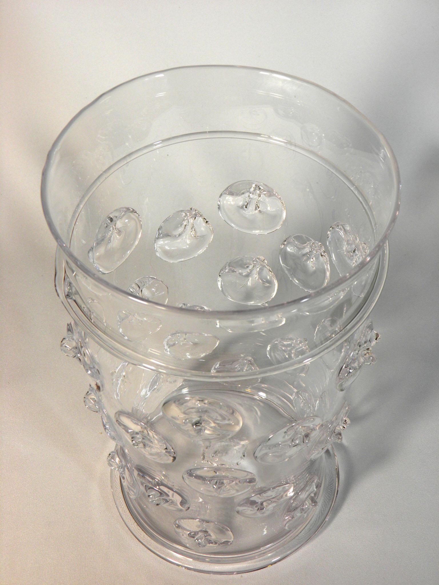 Glass Design Vase, Ice Container, Bohemian Glass 'video' In Excellent Condition For Sale In Nový Bor, CZ