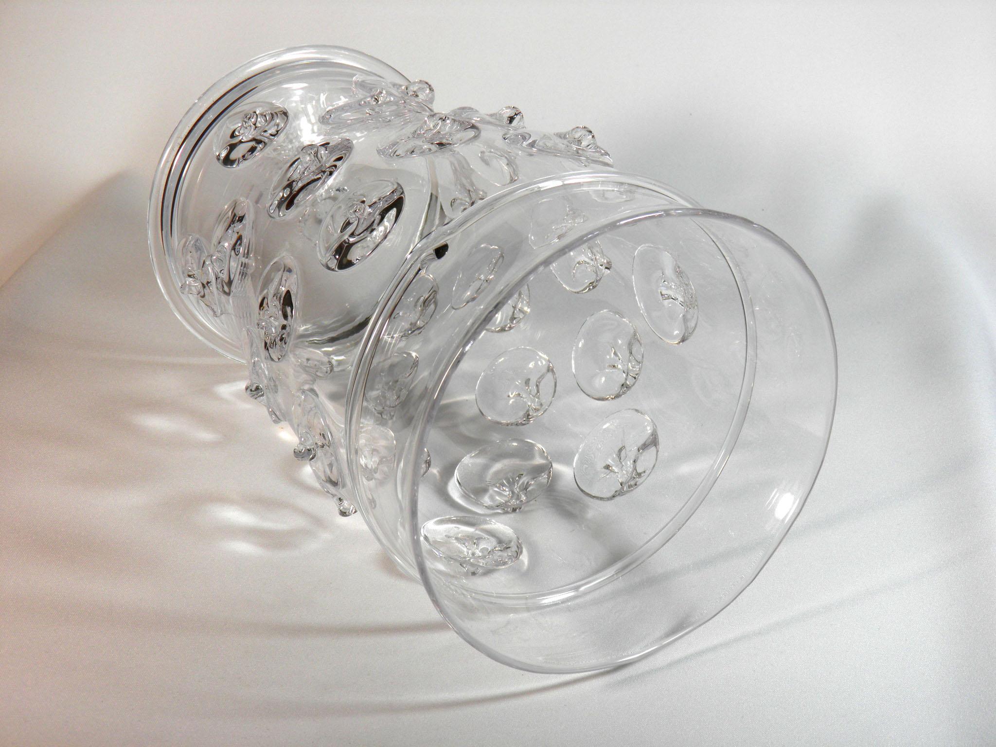 Verre d'art Vase en verre design, récipient à glace, verre de Bohème, vidéo en vente