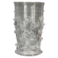 Vintage Glass Design Vase, Ice Container, Bohemian Glass 'video'