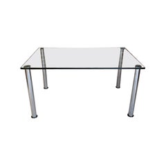 Mesa de comedor de cristal de Marco Zanuso para Zanotta, Italia, 1960