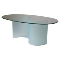 Mesa de comedor de cristal