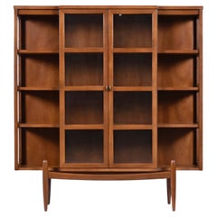 Glass Door Hutch Bookcase Cabinet