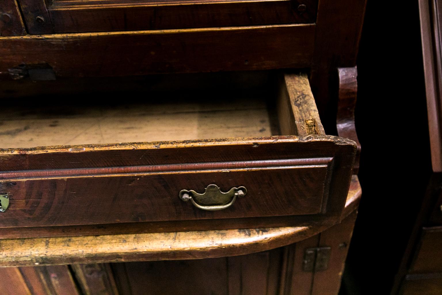 Mid-19th Century Glass Door Russian Cupboard