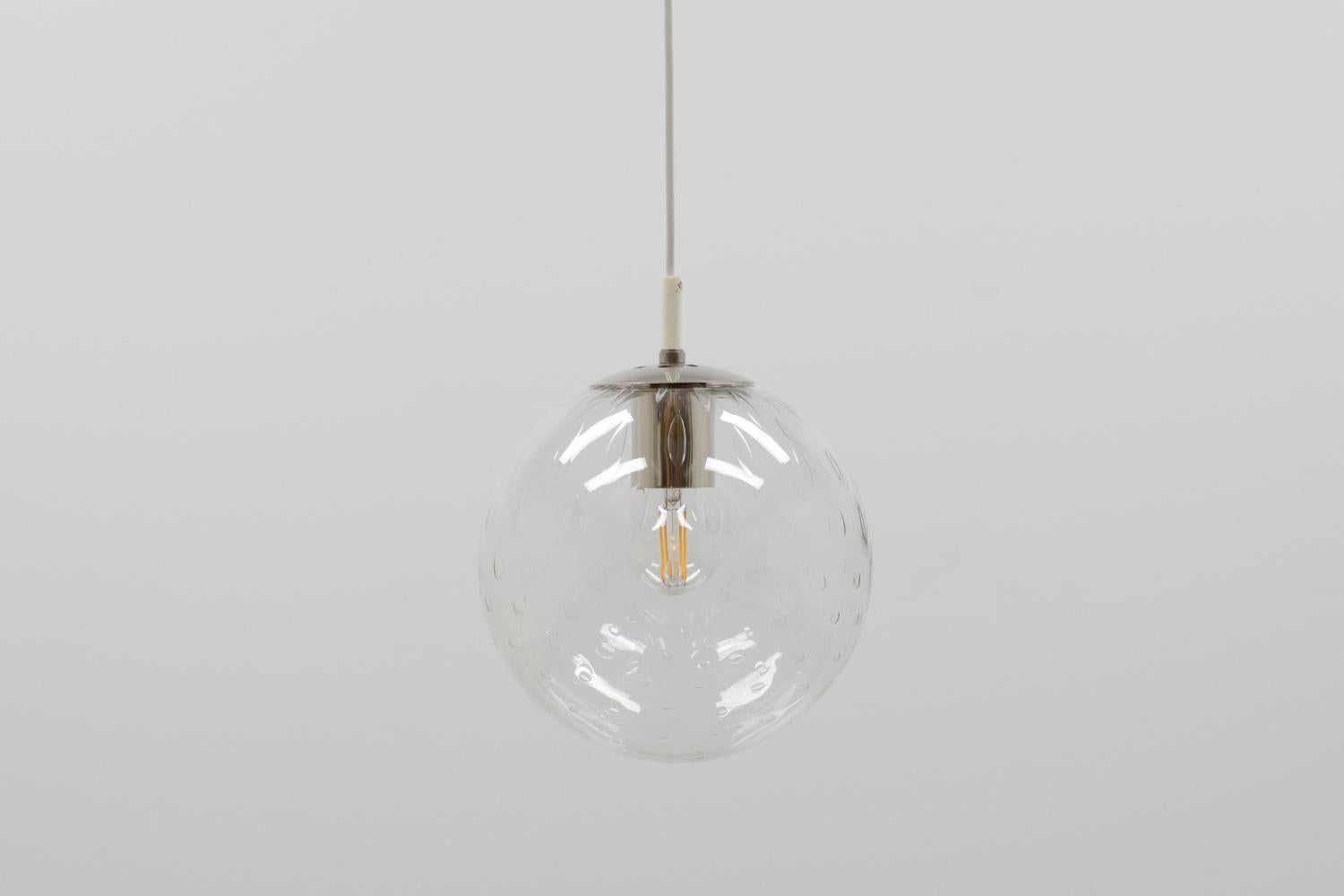 Mid-Century Modern Glass Drop Tripple Pendant by RAAK Amsterdam, 60s The Netherlands