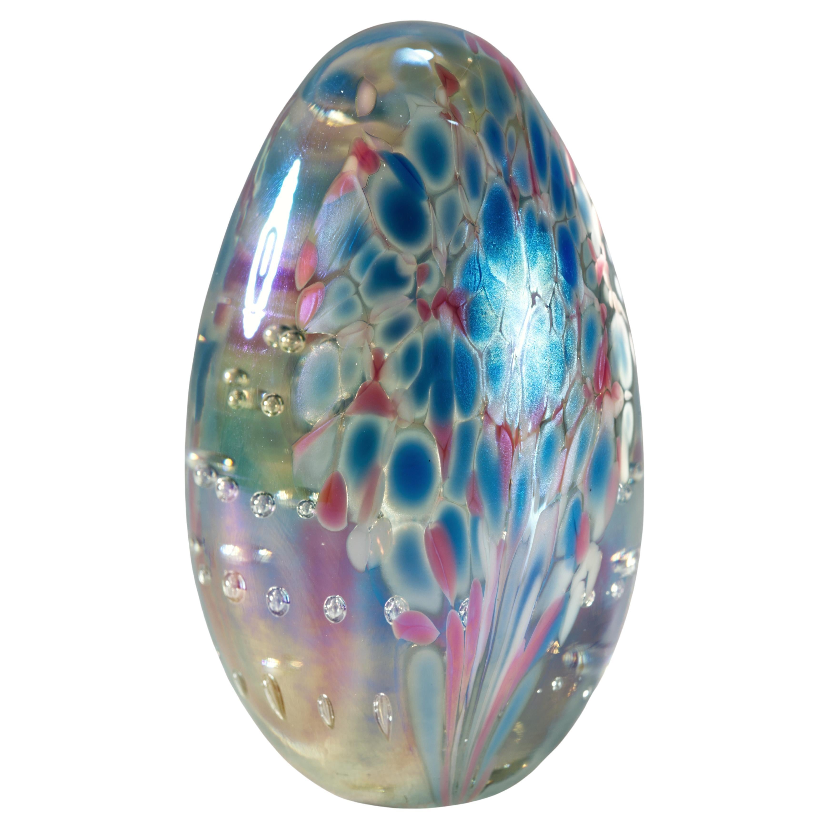 Glass Eye Studio Controlled Bubbles Paperweight, Seattle Art Glass