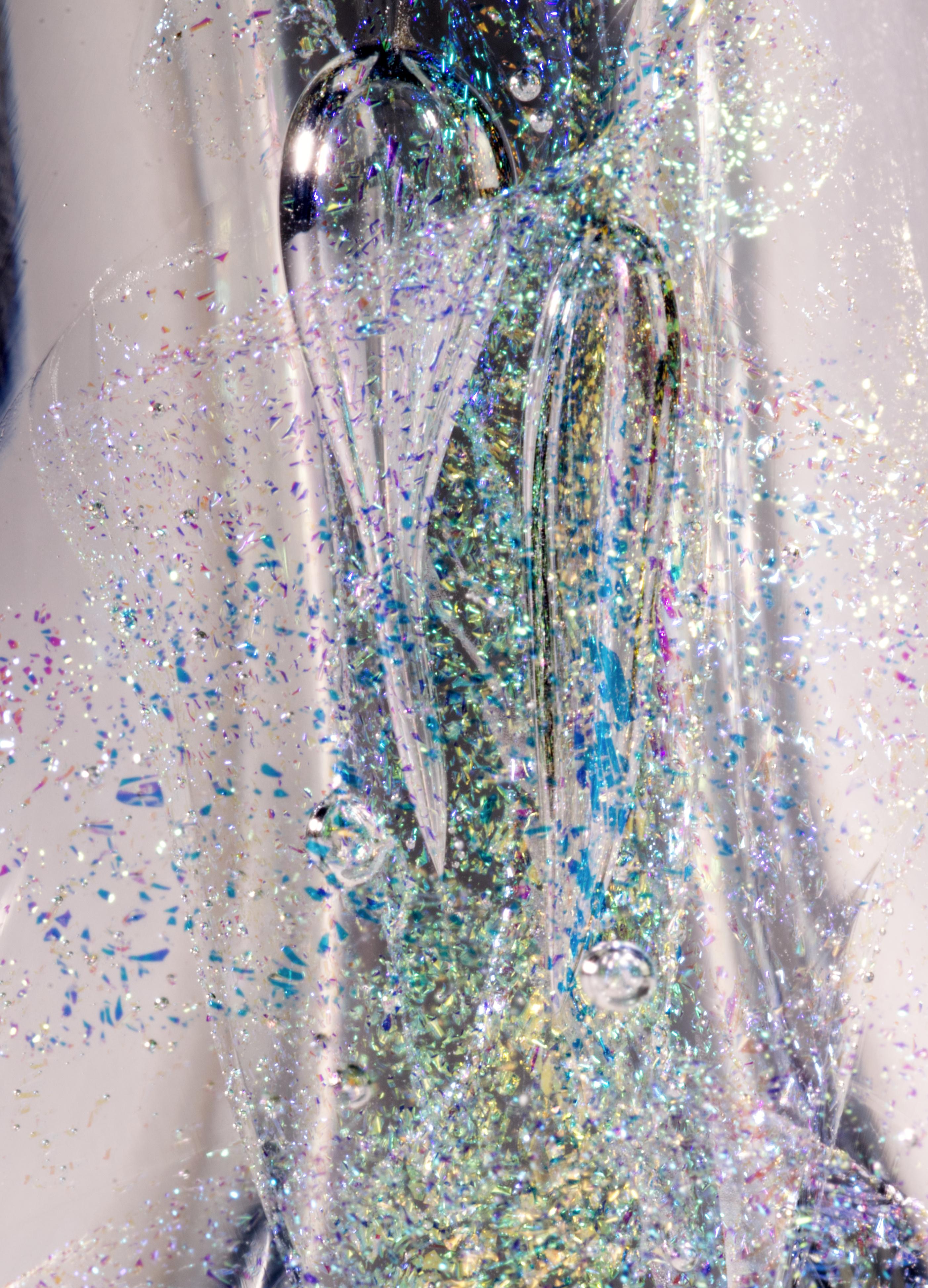 Glass Eye Studio Dichroic Sommerso Sculpture, Seattle Art Glass 4