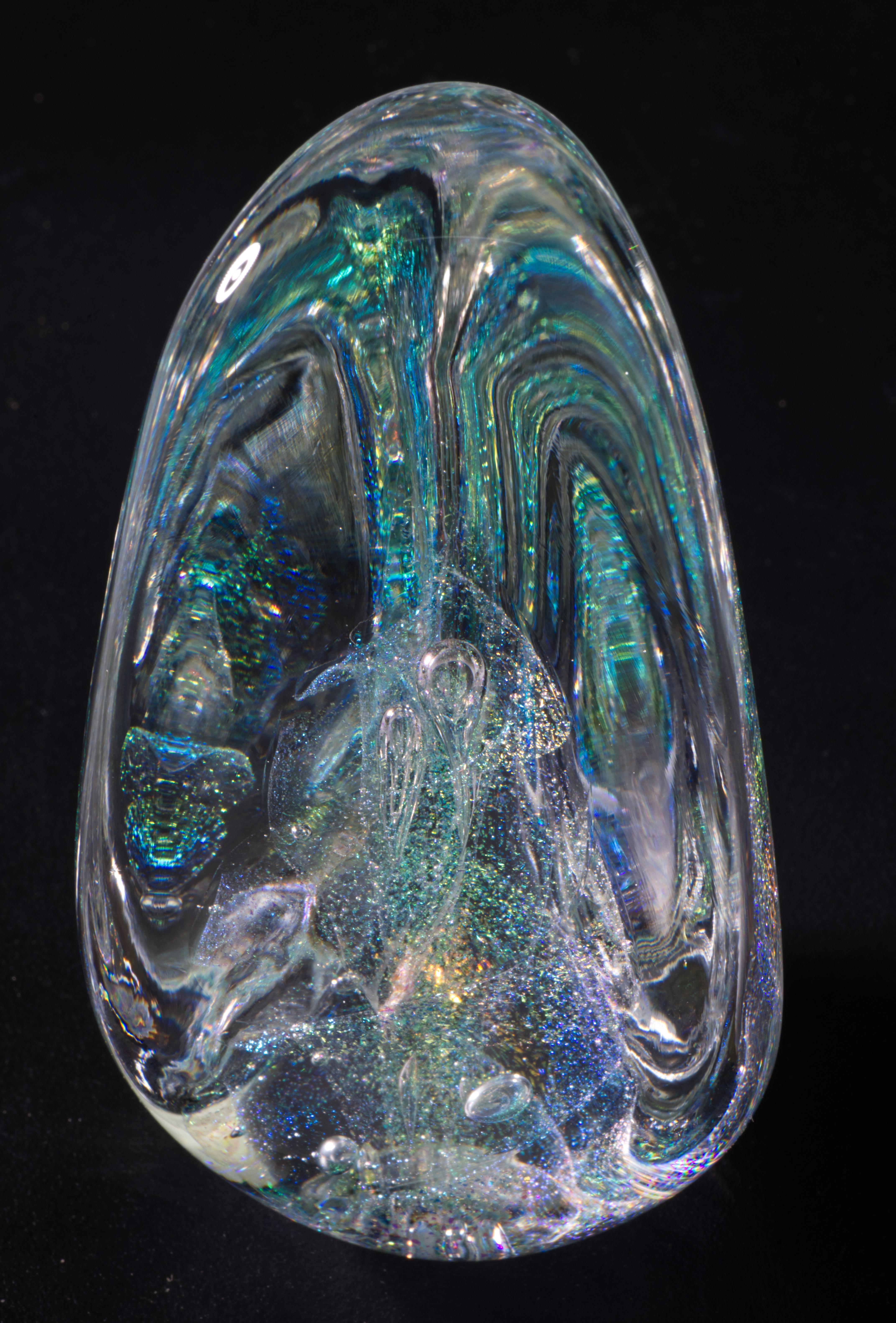 20th Century Glass Eye Studio Dichroic Sommerso Sculpture, Seattle Art Glass
