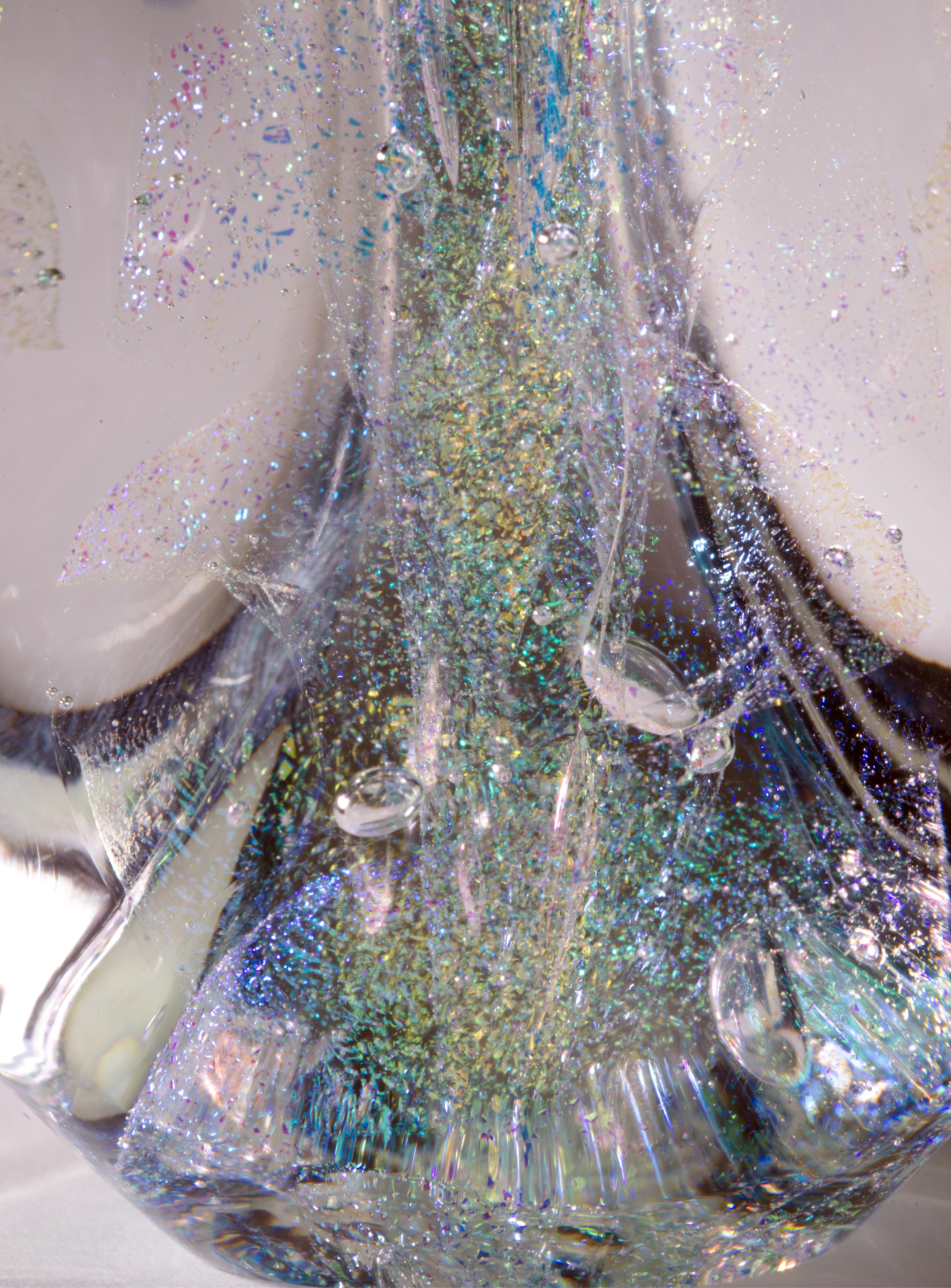 Glass Eye Studio Dichroic Sommerso Sculpture, Seattle Art Glass 3