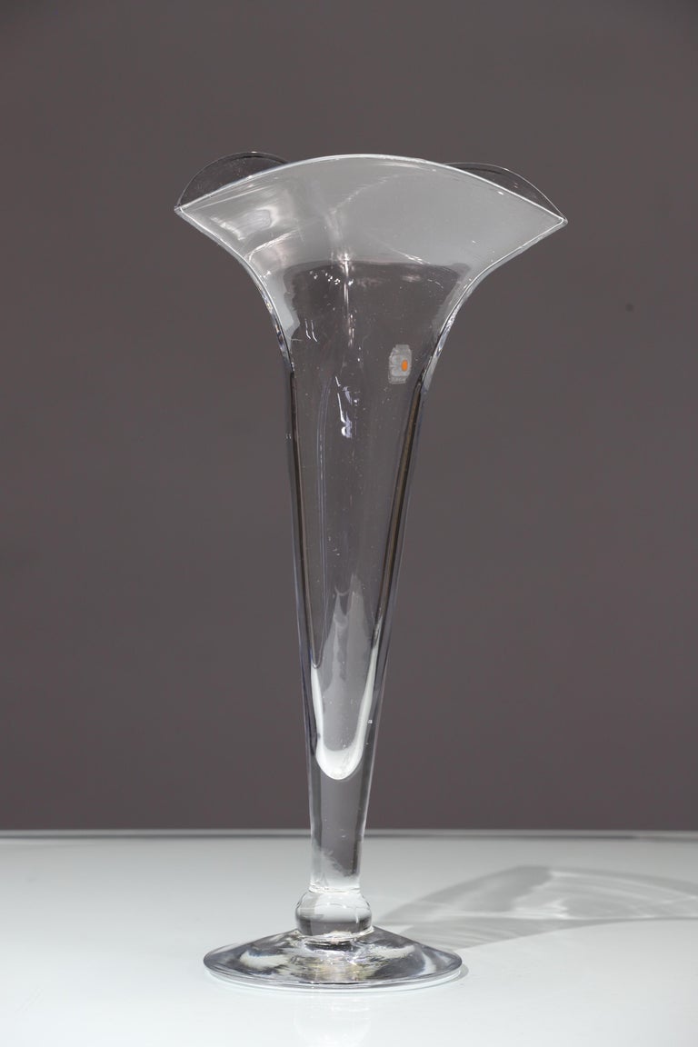 Mid-Century Modern Glass Fan Vase from Blenko For Sale