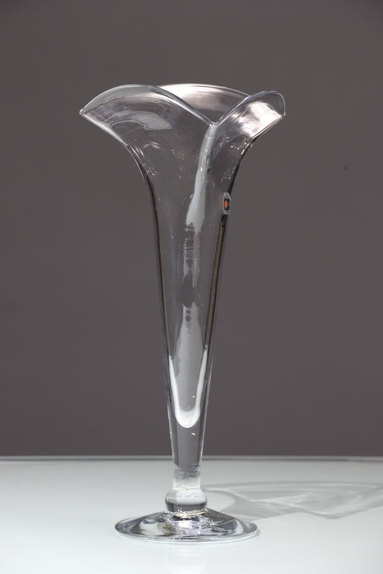 American Glass Fan Vase from Blenko For Sale
