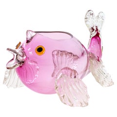 Jardinière à poissons en verre de Murano, Italie, vers 1950