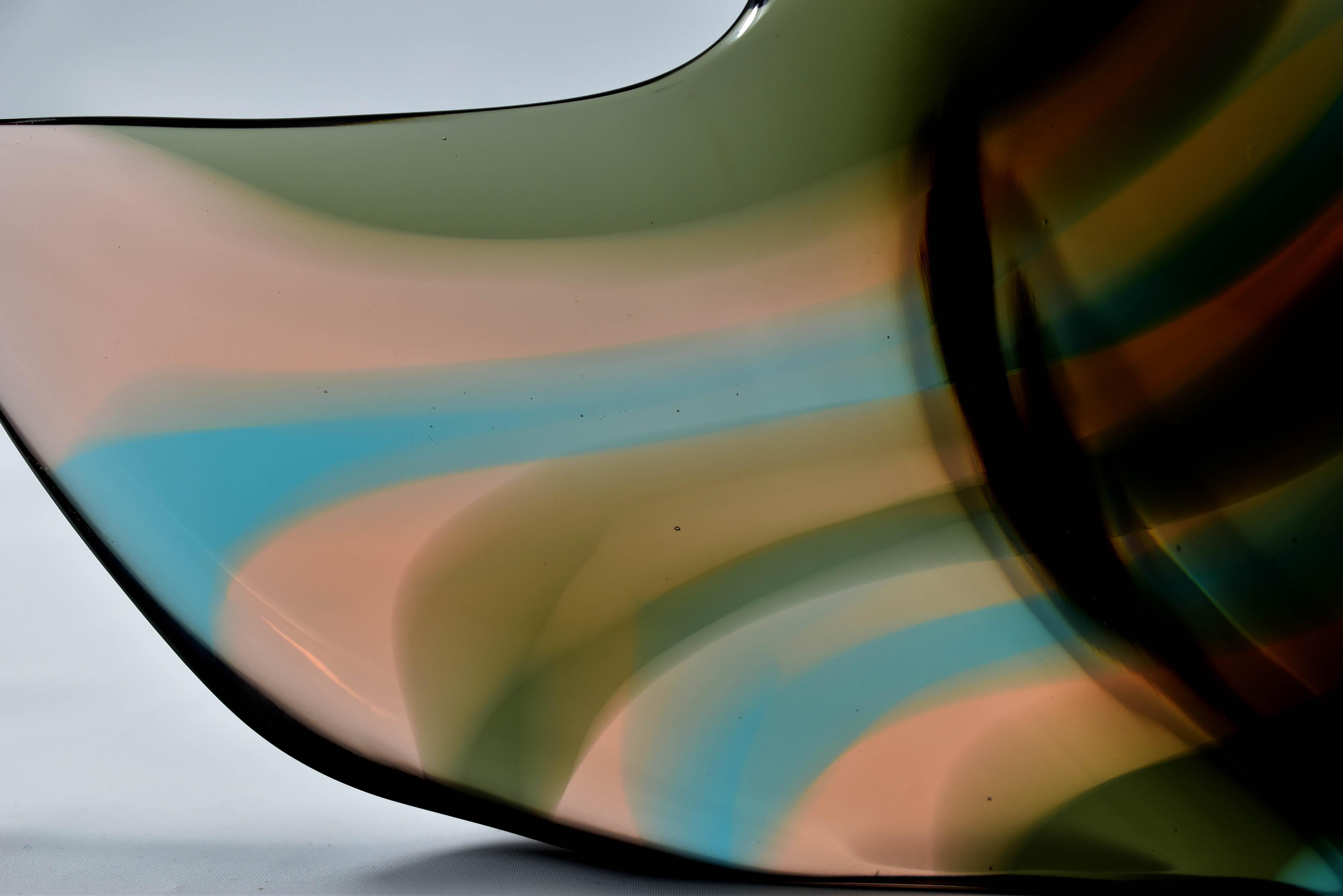 Scultura di pesce in vetro Vetro artistico boemo ( S.Honzík  J.Rozinek )Design 1965 Exbor 7