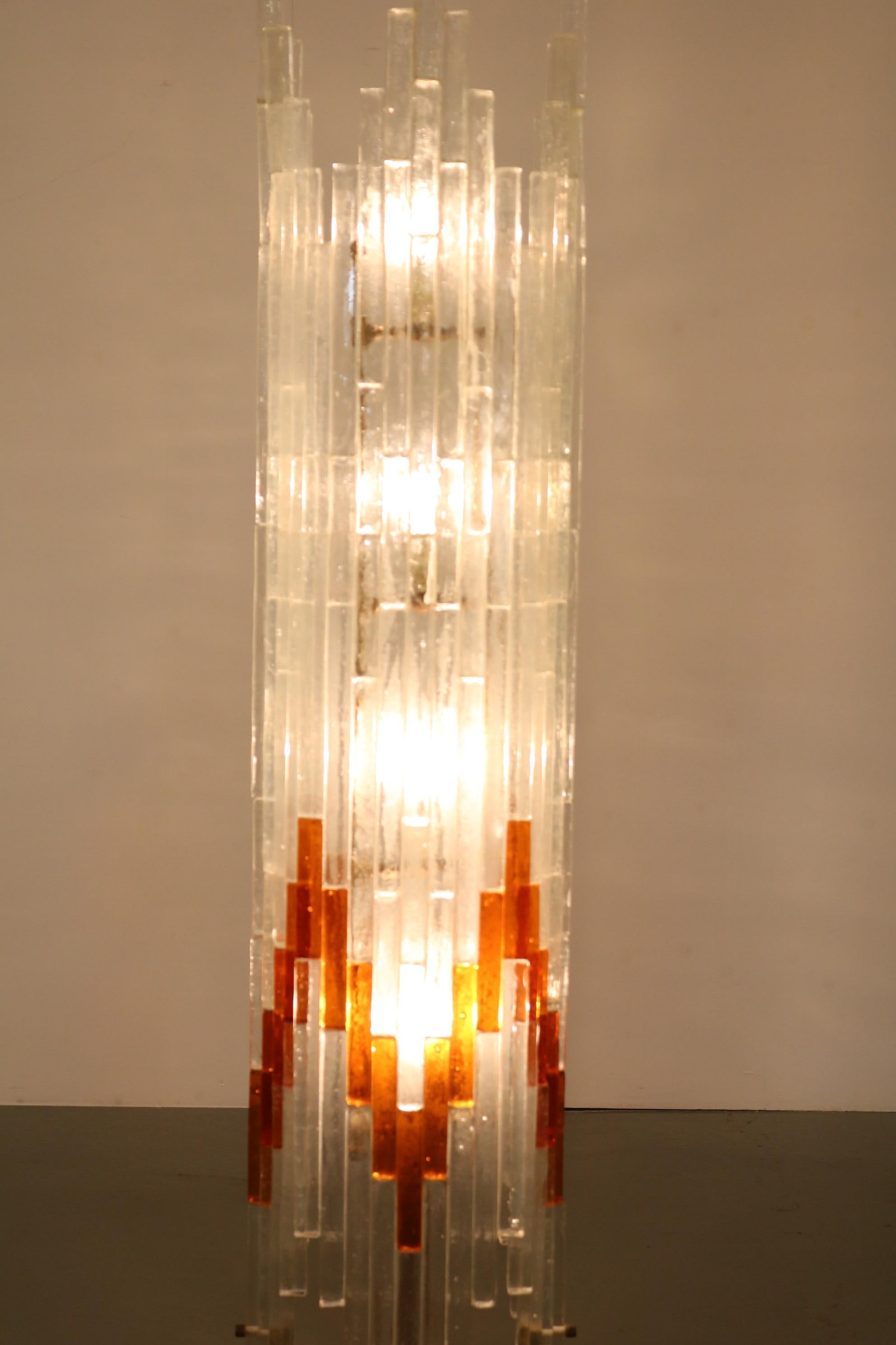 Stehlampe aus Glas von Poliarte, Italien, 1960 im Angebot 3