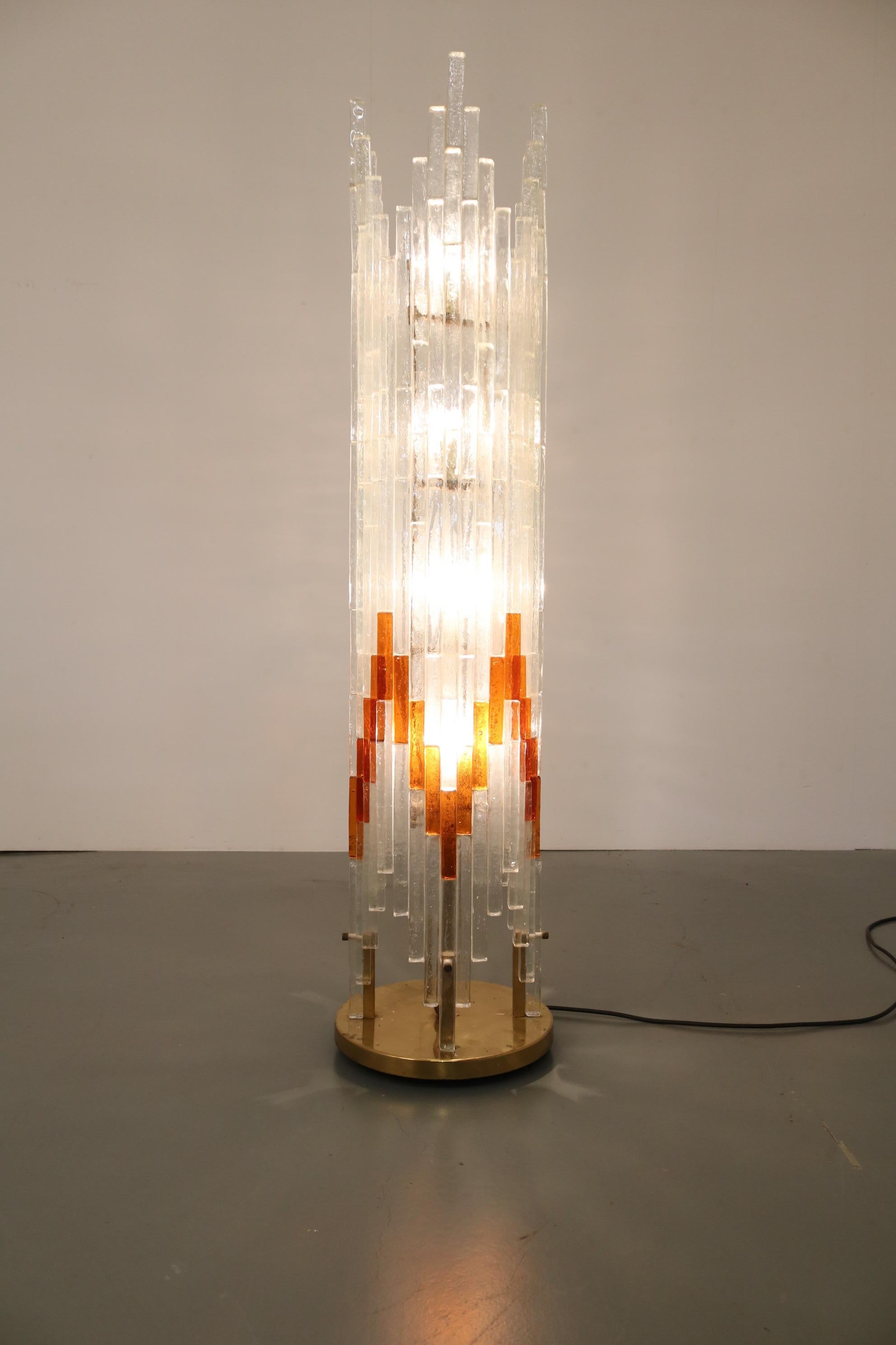 Stehlampe aus Glas von Poliarte, Italien, 1960 im Angebot 4
