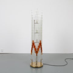 Stehlampe aus Glas von Poliarte, Italien, 1960