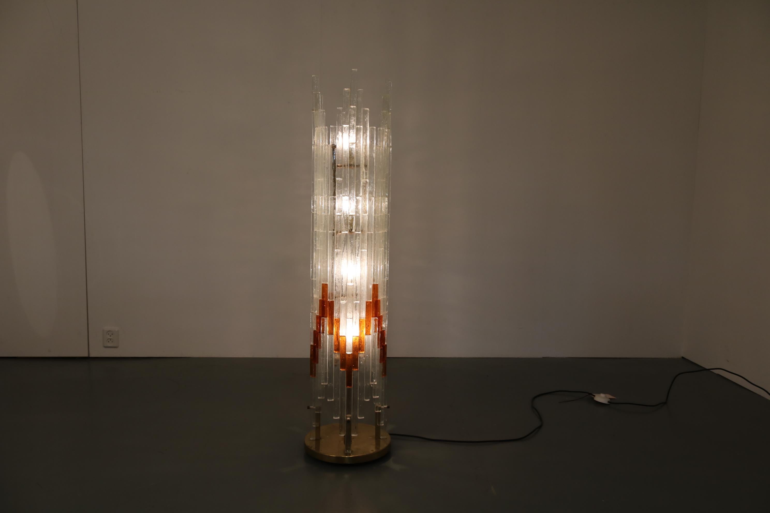 20th Century Glass Floor Lamp by Poliarte, Italy, 1960 For Sale