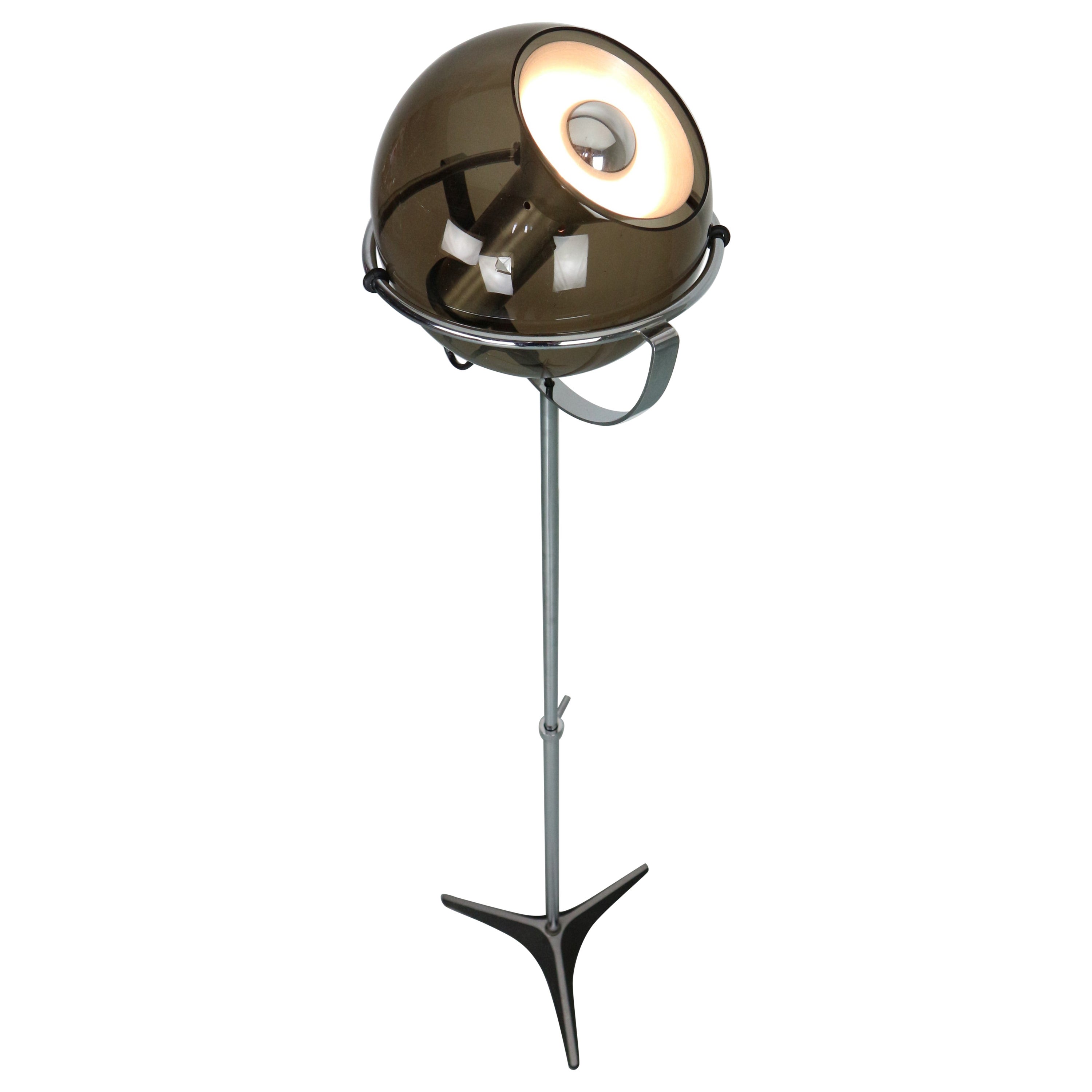 Glass floorlamp "Globe 2000" by F. Ligtelijn for RAAK Amsterdam, 1960