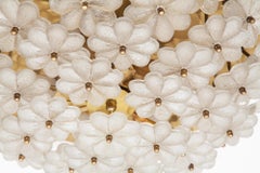 Glass Flower Flush Mount by Palme, Germany, 1970s