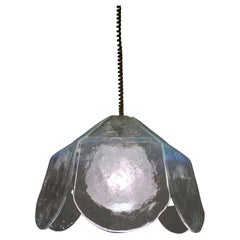 Glass Flower pendant lamp by Carlo Nason for Mazzega, 1970s
