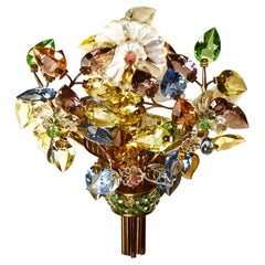 Glass Flowers Sconce by Oswald Haerdtl for J. & L. Lobmeyr, Executed Bakalowits