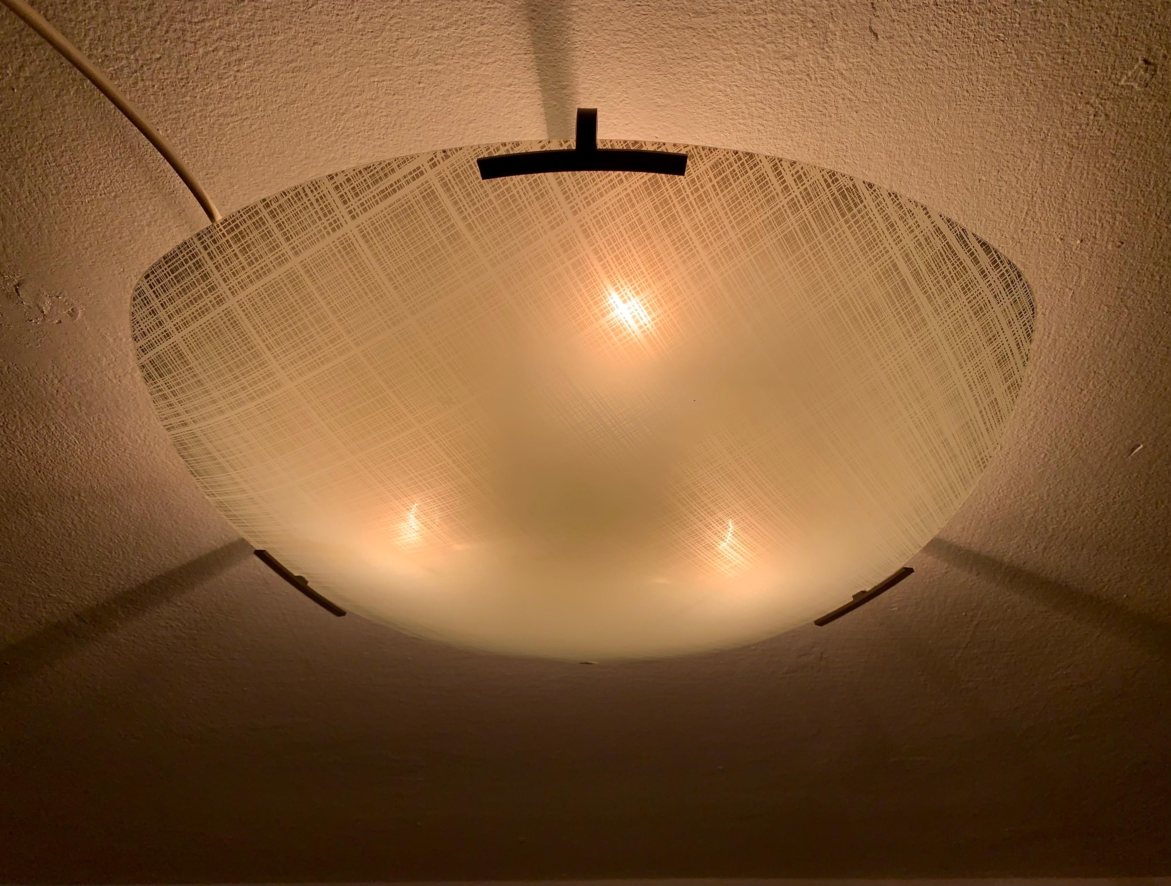 Glass Flush Lamp by Doria For Sale 3