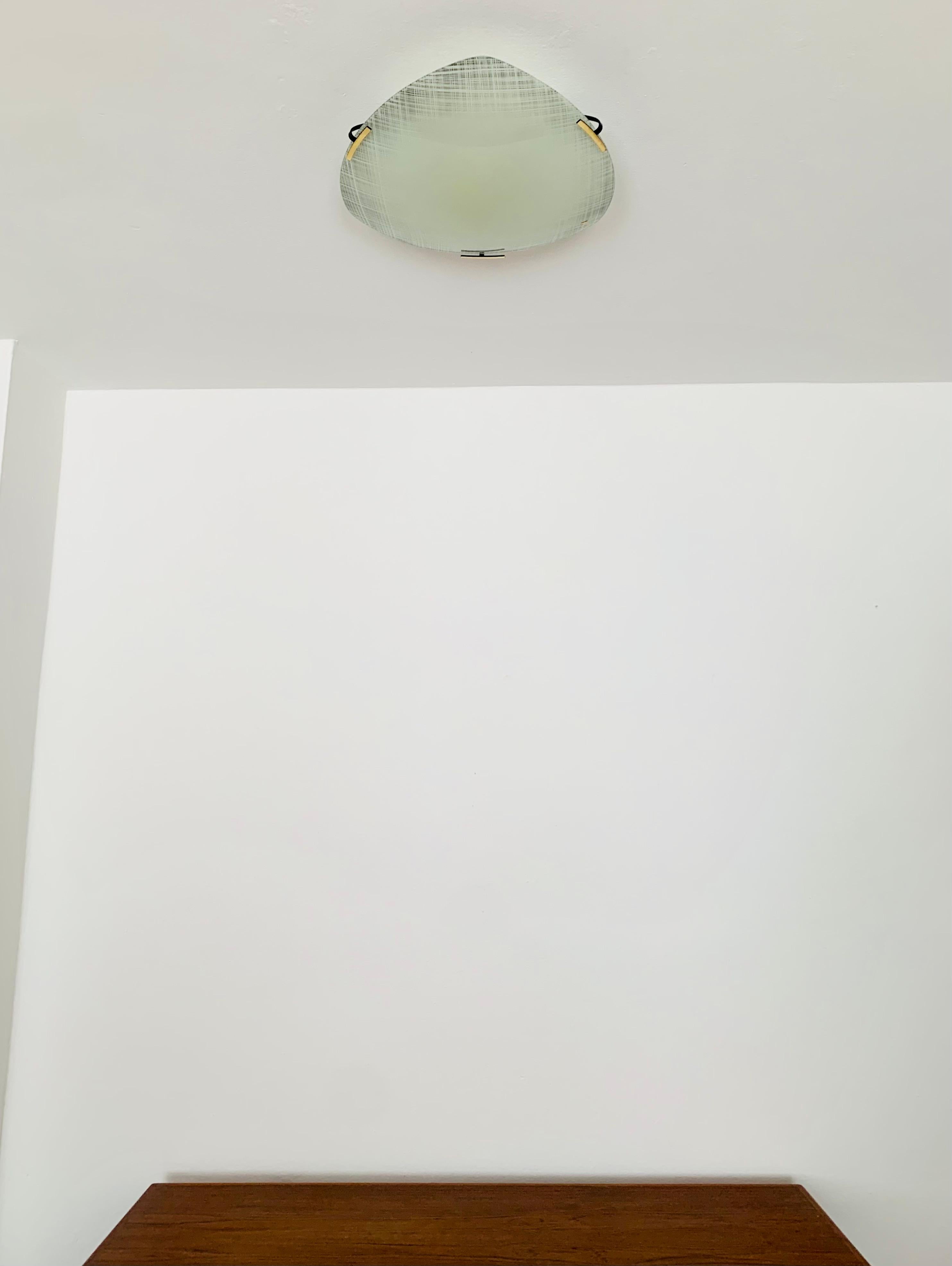 Flush-Lampe aus Glas von Doria (Mitte des 20. Jahrhunderts) im Angebot