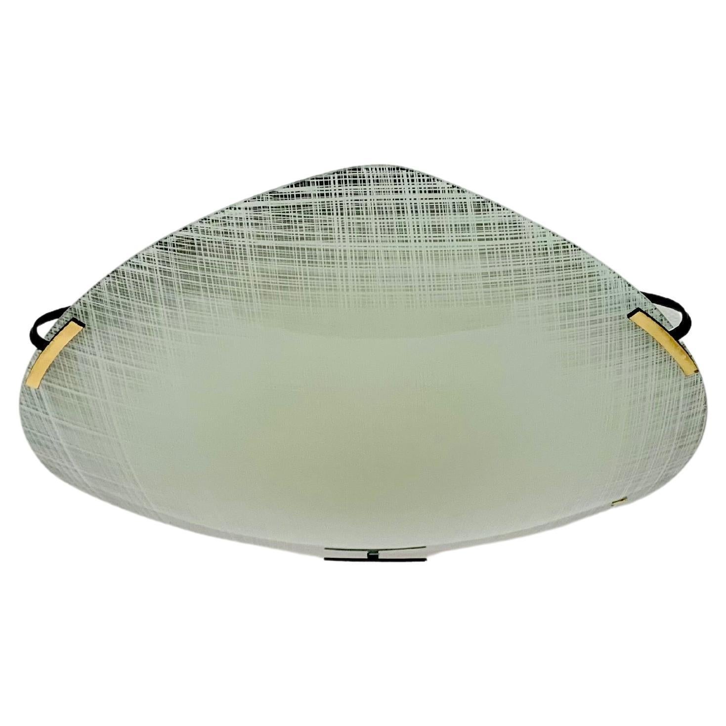 Flush-Lampe aus Glas von Doria im Angebot