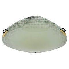 Retro Glass Flush Lamp by Doria