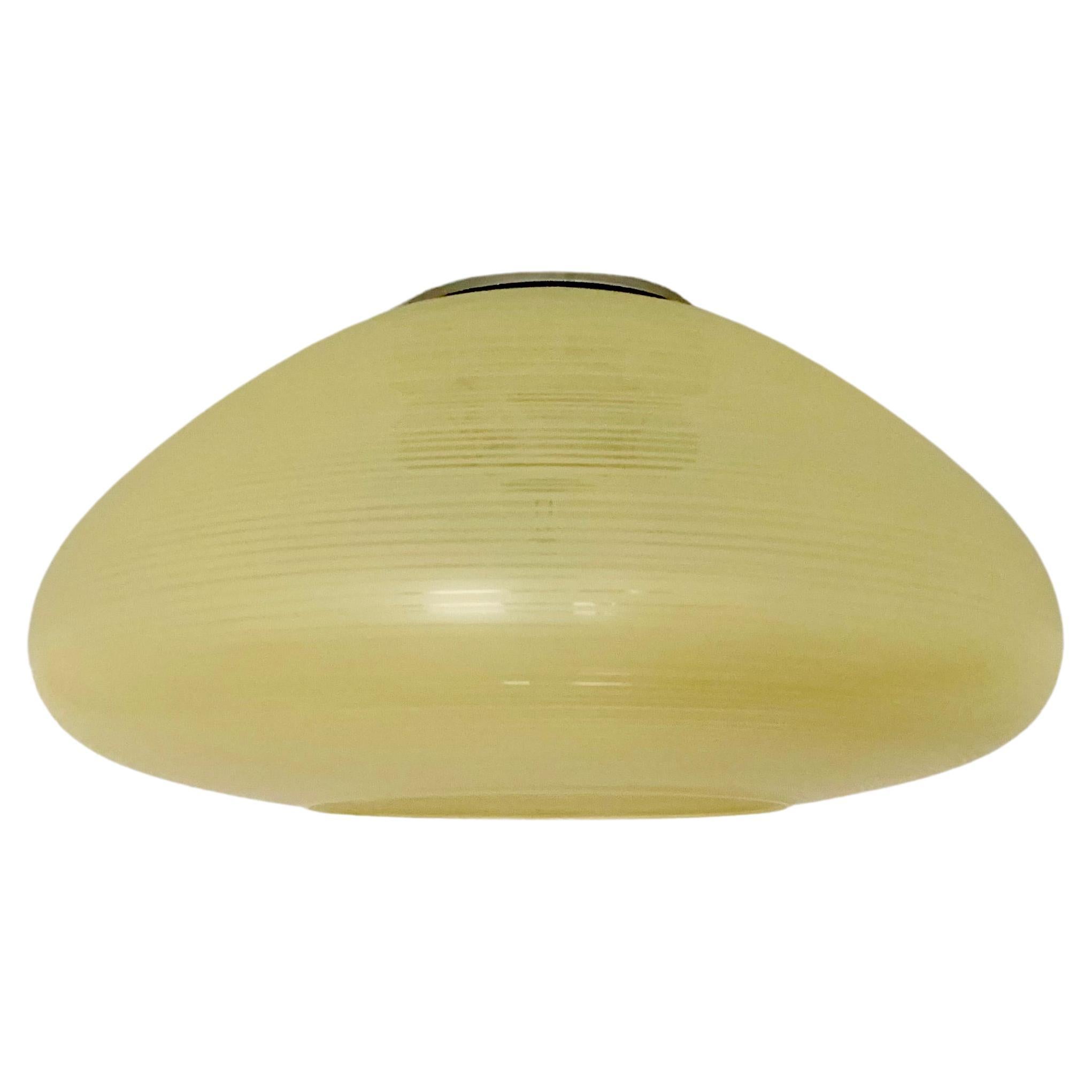 Glass Flush Lamp by Wilhelm Wagenfeld for Peill and Putzler For Sale