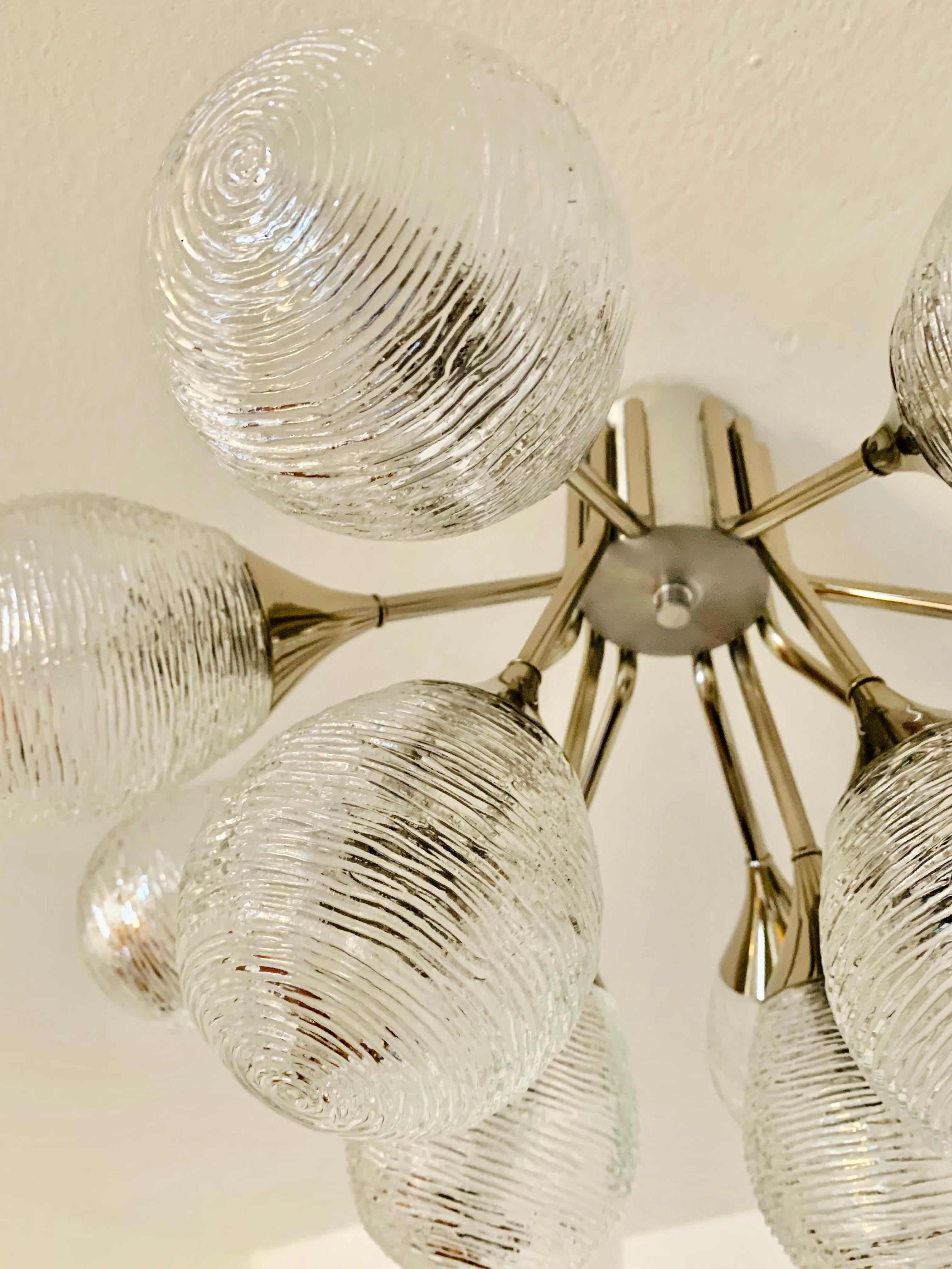 Metal Glass Flush Lamp For Sale