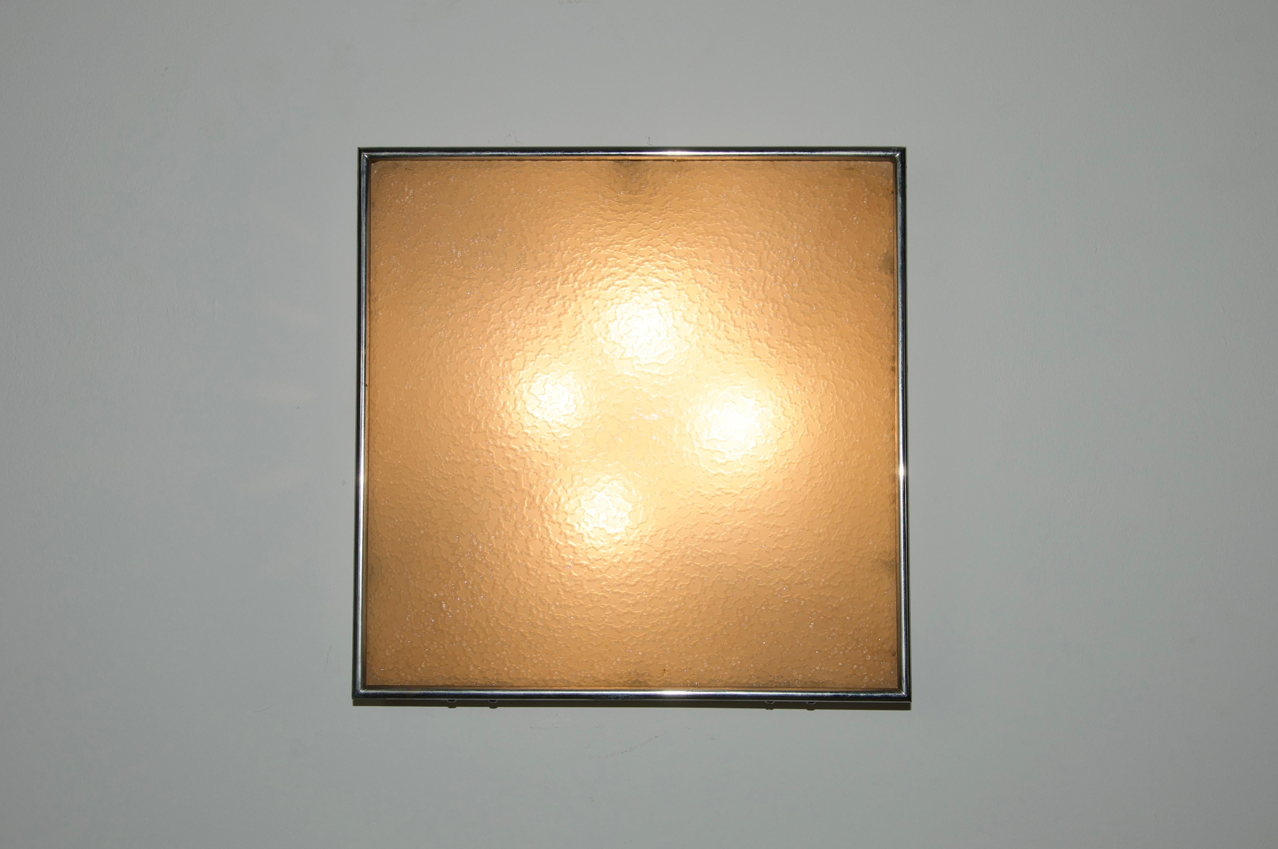 Montatura ad incasso in vetro attribuita a Fontana Arte, anni '50, Italia in vendita 5