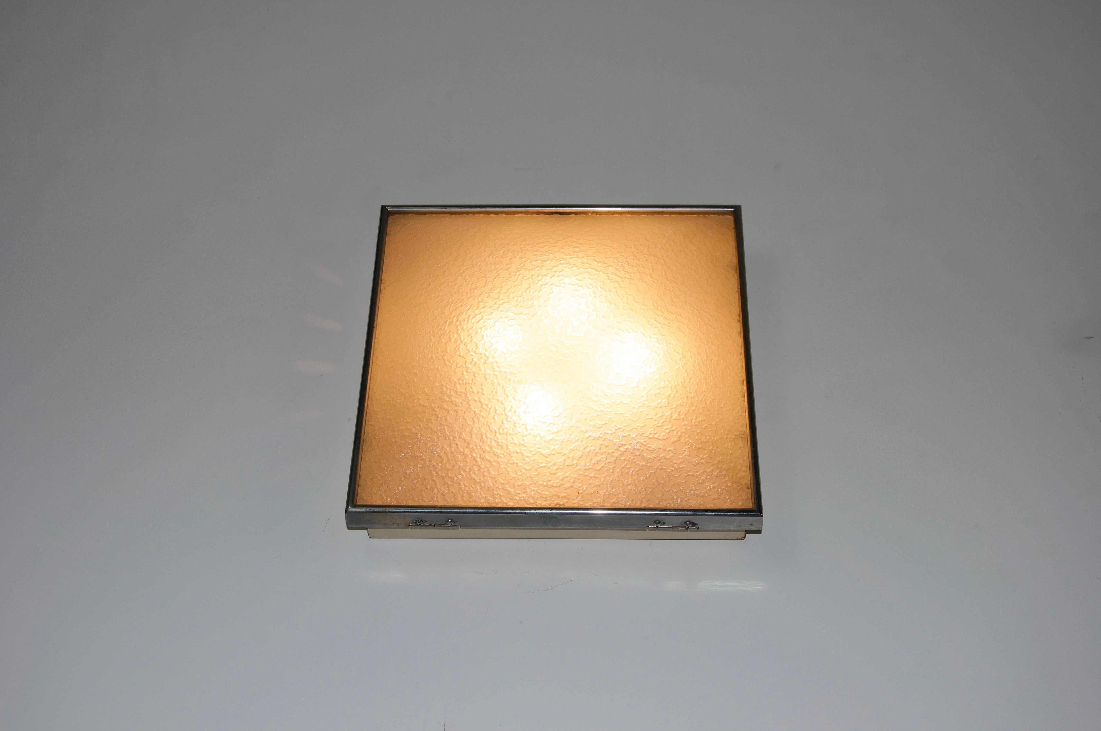 Montatura ad incasso in vetro attribuita a Fontana Arte, anni '50, Italia in vendita 6