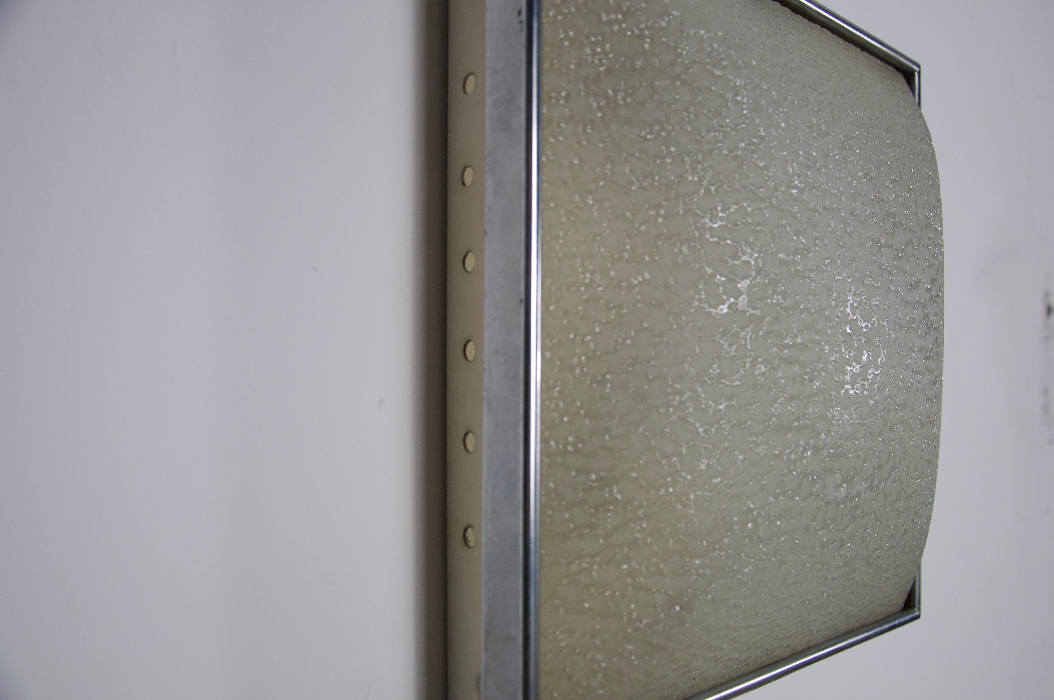 Montatura ad incasso in vetro attribuita a Fontana Arte, anni '50, Italia in vendita 1