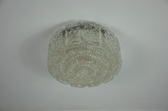 Glass Flush Mount by Glashütte Limburg, Germany, 1960s