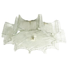 Glass Flush Mount by Kaiser, Germany, 1960s
