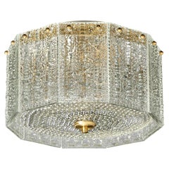 Glass Flush Mount Lamp By Carl Fagerlund For Orrefors Glassworks