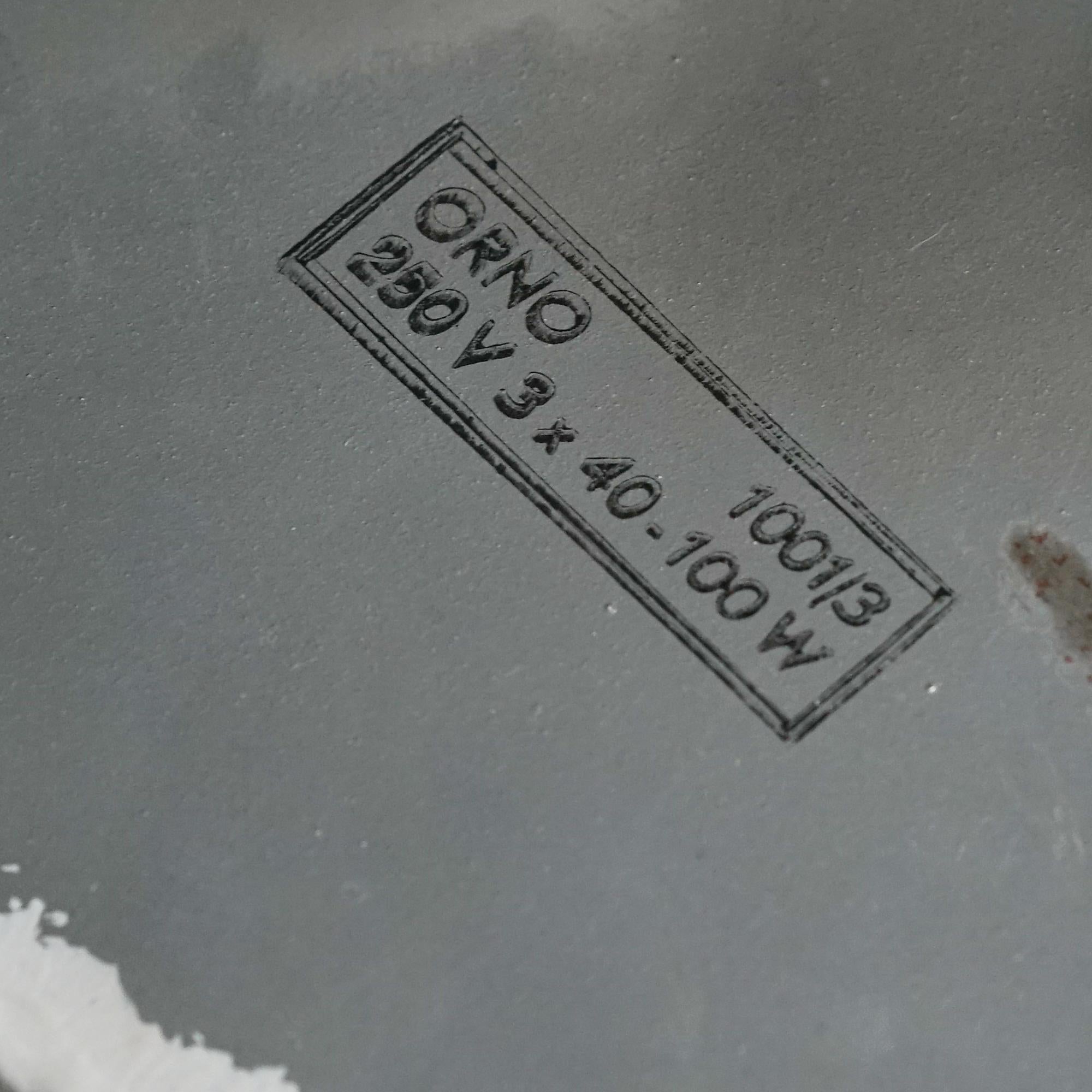 Finlandais Glass Flush Mount, Lisa Johansson-Pape, Orno Oy, 1950s en vente